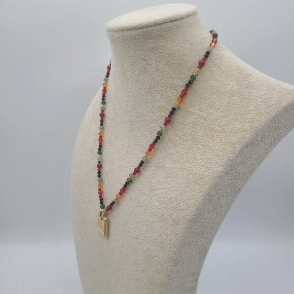 J Crew Factory Beaded Necklace with Pendant NWOT! - Picture 4 of 10